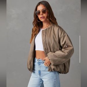 NWT Olia from Vici Oversized Olive Bomber Jacket